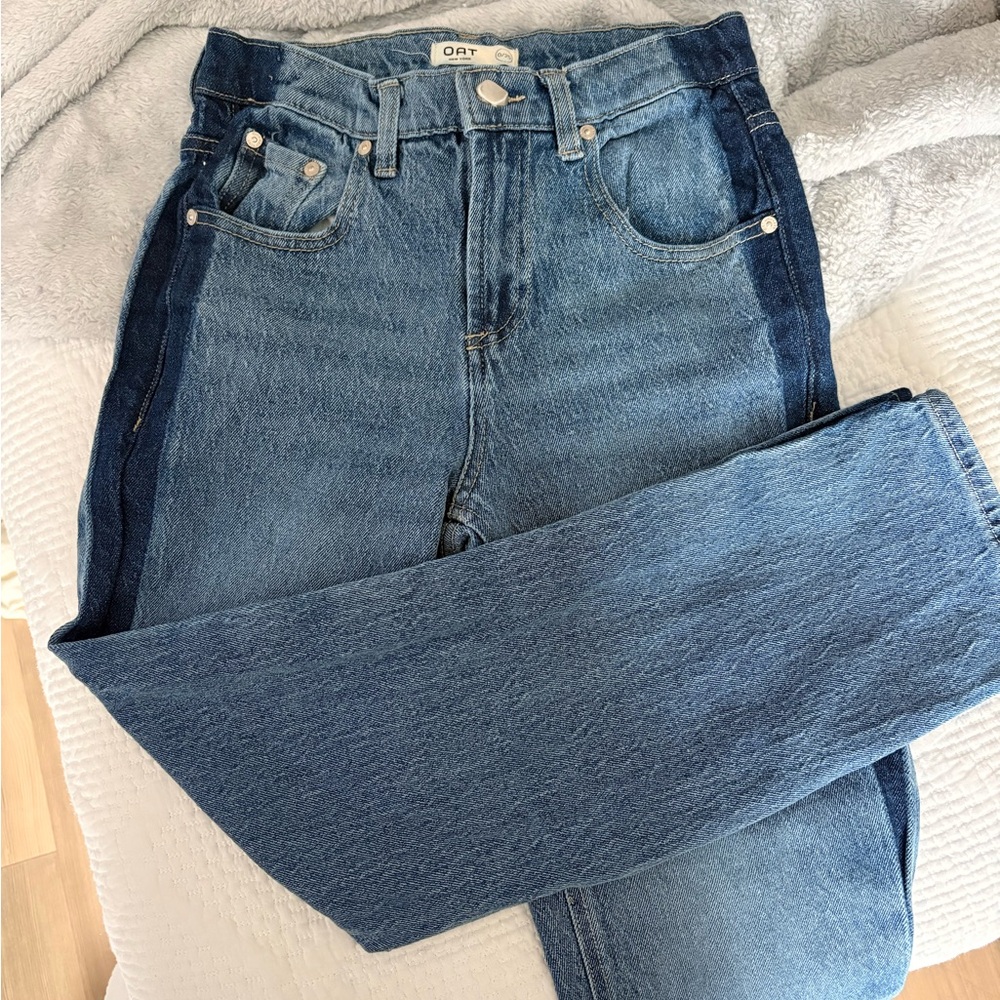 Oat New York Women's Blue Straight Leg Jeans